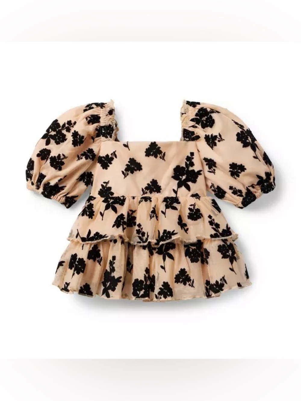 NWT Janie and Jack Floral Puff Sleeve Peplum Top 7